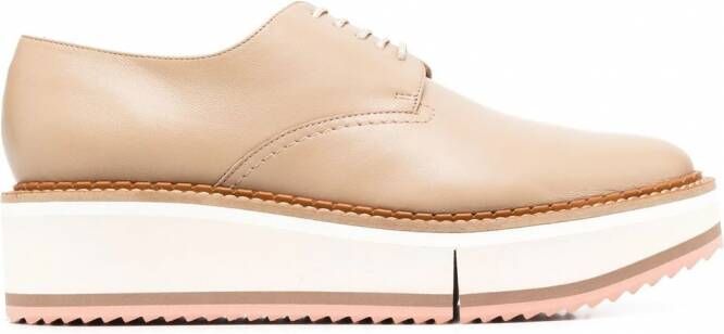 Clergerie Brook leren derby schoenen Beige