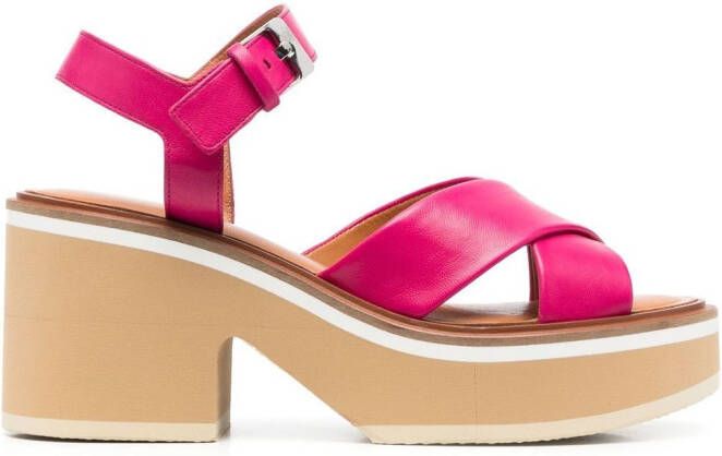 Clergerie Charline leren sandalen Roze