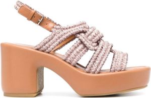 Clergerie Sandalen met plateauzool Roze