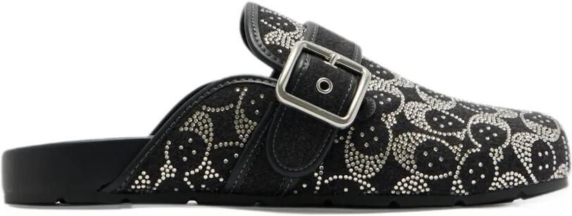 Coach Archival buckle clog with crystal Signature Zwart