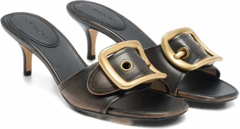 Coach buckle-detail leather sandals Rood - Foto 2