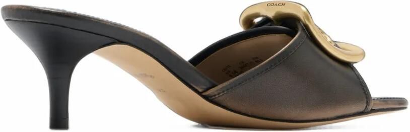 Coach buckle-detail leather sandals Rood - Foto 3