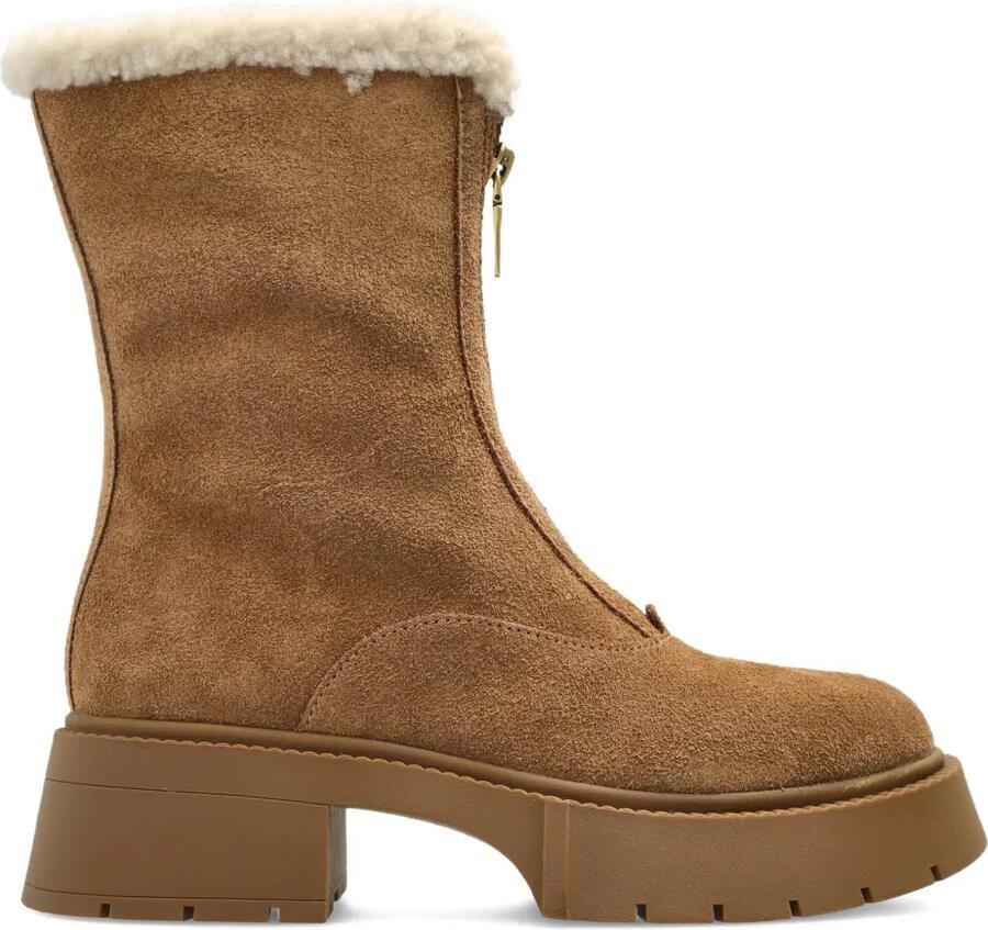 Coach CCH85 lammy sneakers met rits Bruin