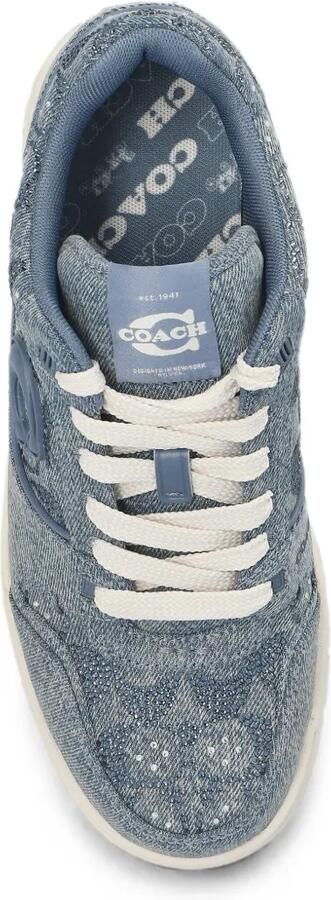 Coach Denim sneakers verfraaid met pailletten Blauw - Foto 5