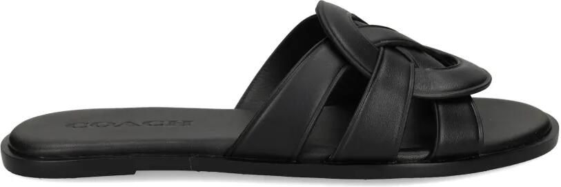 Coach Geweven leren sandalen Zwart