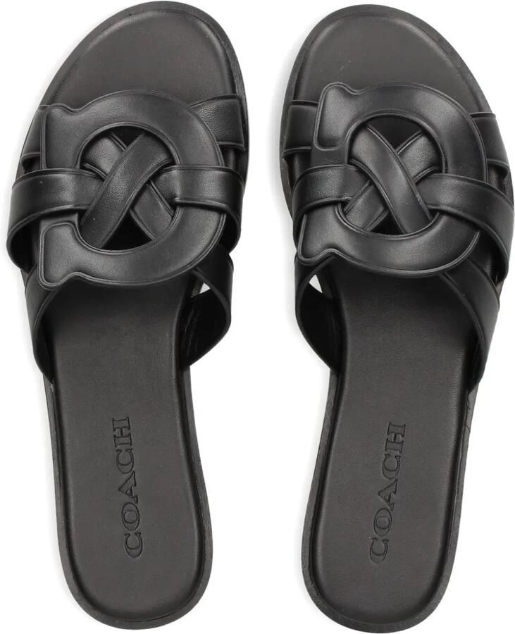 Coach Geweven leren sandalen Zwart - Foto 2