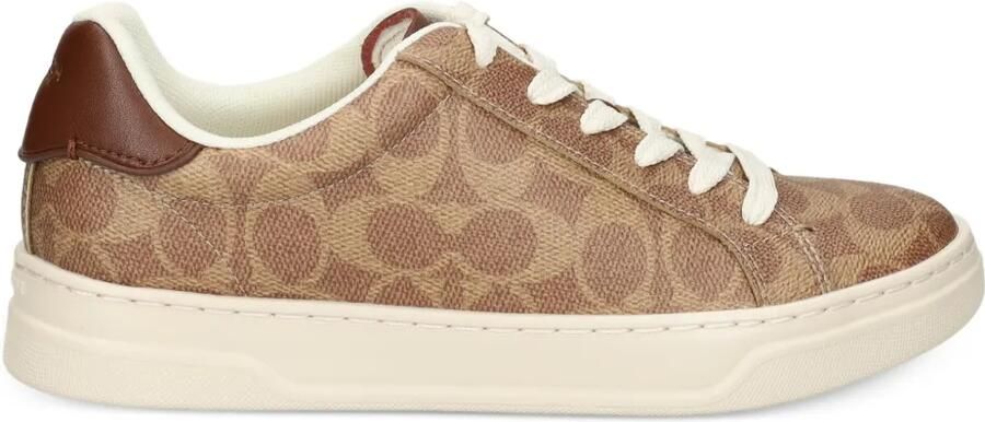 Coach High Line sneakers met logo-print Beige