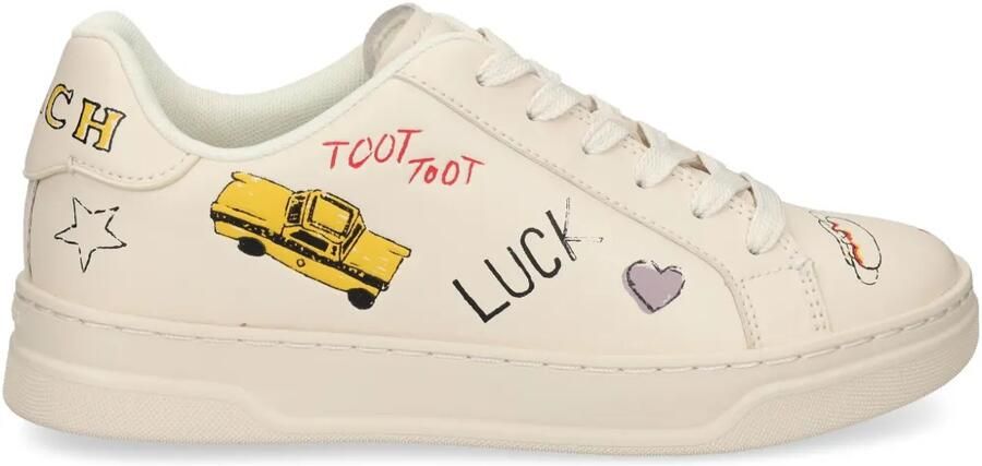 Coach High Line sneakers met sketch-print Beige