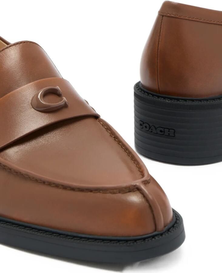 Coach Leren loafers met logoplakkaat Bruin - Foto 2
