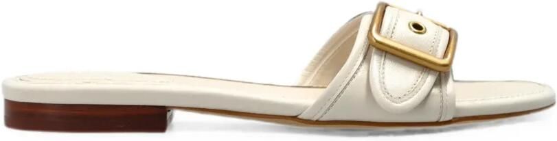 Coach Leren sandalen met gesp Beige
