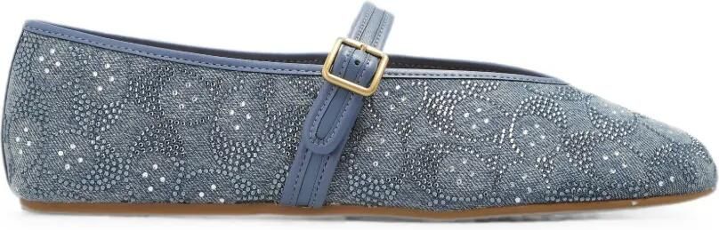 Coach Mary Jane ballerina's met gesp verfraaid met kristallen Blauw