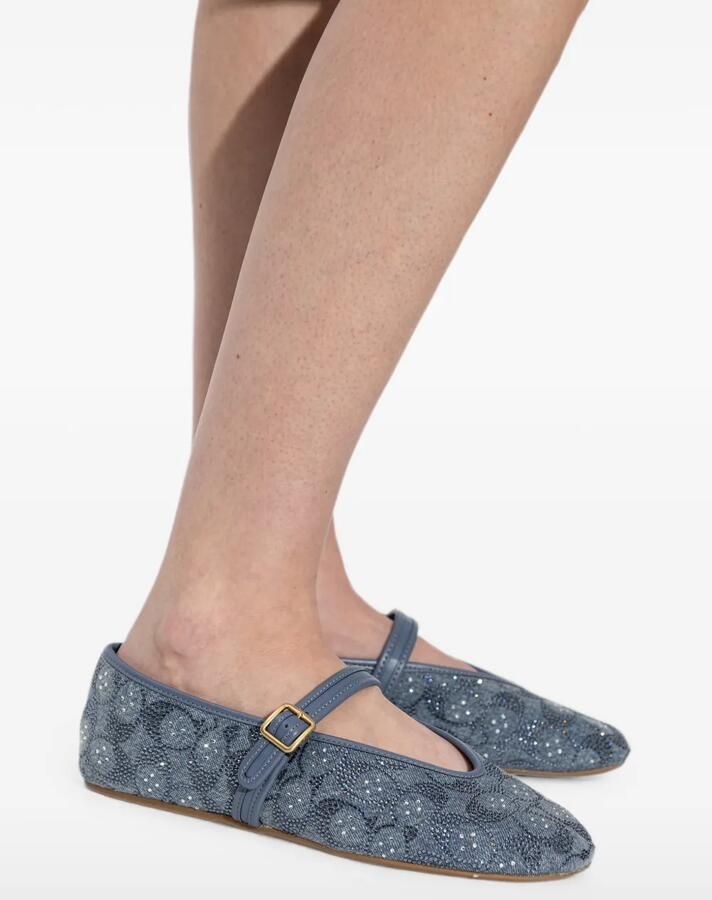 Coach Mary Jane ballerina's met gesp verfraaid met kristallen Blauw - Foto 2