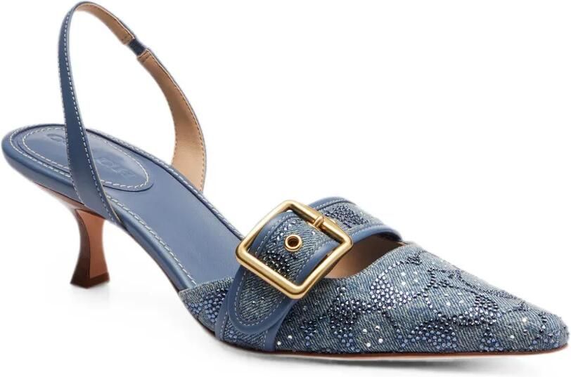 Coach Pumps met gesp en verfraaid met kristallen Blauw - Foto 2