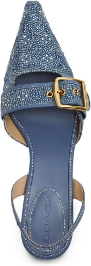 Coach Pumps met gesp en verfraaid met kristallen Blauw - Foto 3