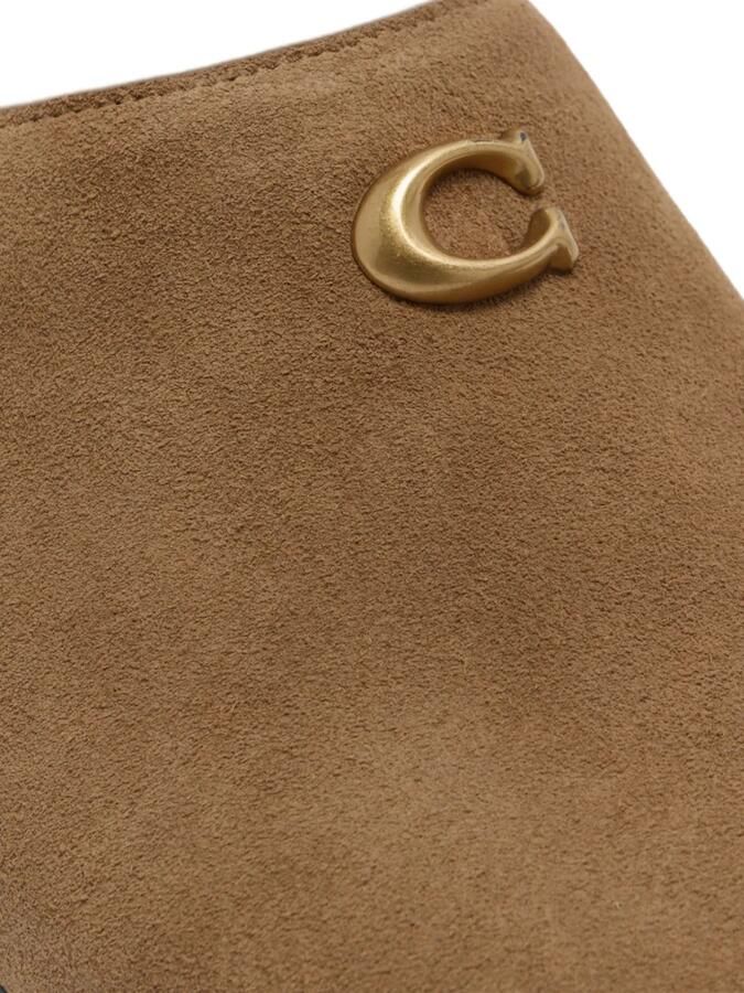 Coach sculpted c suede clogs Bruin - Foto 3