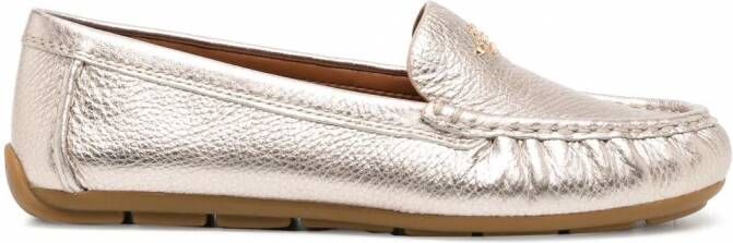 Coach Leren loafers Metallic