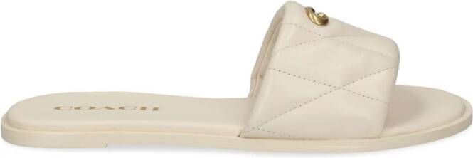 Coach Sandalen met logoplakkaat Beige