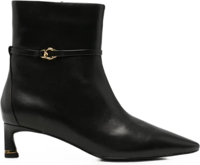 Coccinelle C-Look enkellaarzen met puntige neus en gesp Zwart