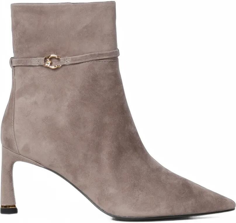 Coccinelle C-Look enkellaarzen met puntige neus en gesp Beige