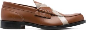 College Leren loafers Bruin