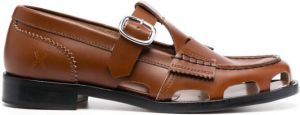 College Leren loafers Bruin