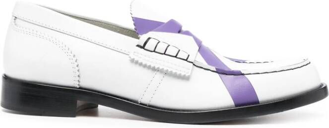 College Leren loafers Wit