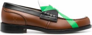 College Loafers met patroon Bruin