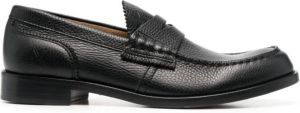College Loafers van bewerkt leer Zwart
