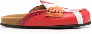 College Slippers met colourblocking Rood