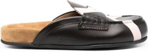 College Gestreepte slippers Bruin