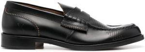 College Leren loafers Zwart