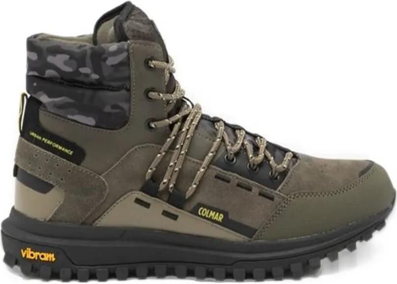 Colmar camouflage-print panelled boots Groen