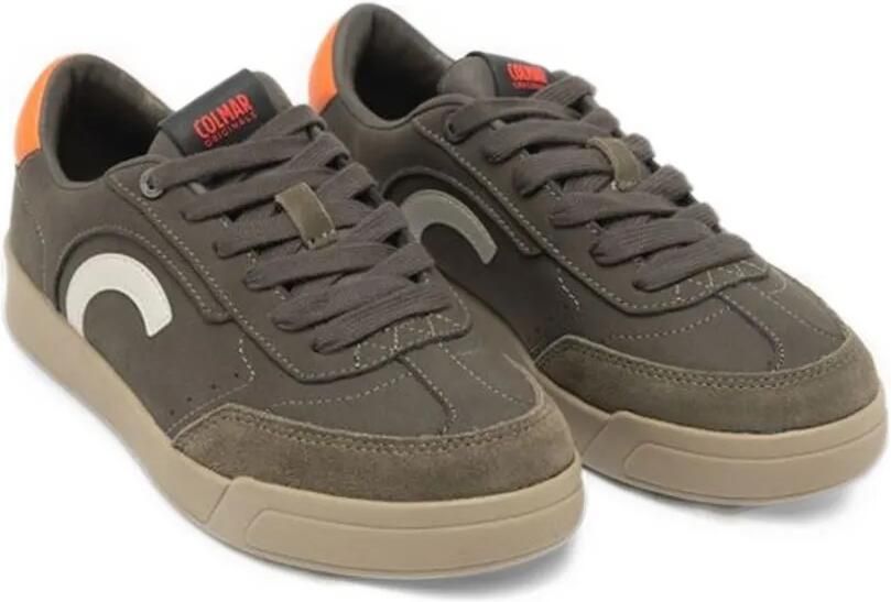 Colmar Match leather low-top sneakers Bruin