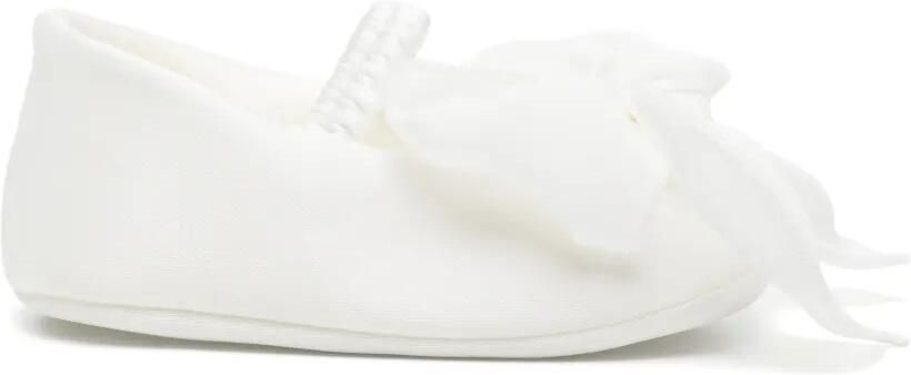 Colorichiari Ballerina's met elastische band en strikdetail Wit