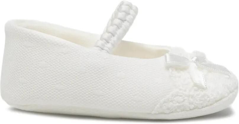 Colorichiari Ballerina's met kanten vlak en strikdetail Wit