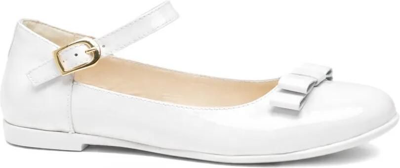 Colorichiari Ballerina's met strik en gesp Wit