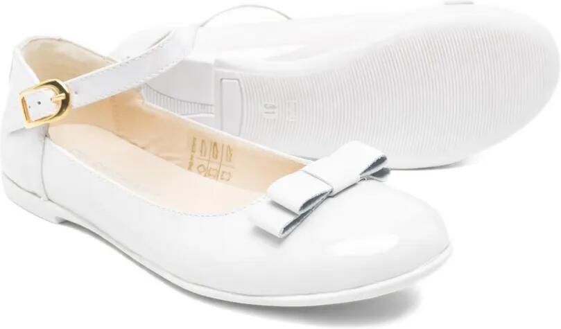 Colorichiari Ballerina's met strik en gesp Wit - Foto 3