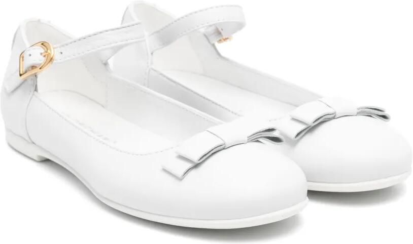 Colorichiari Ballerina's met strikdetail Wit