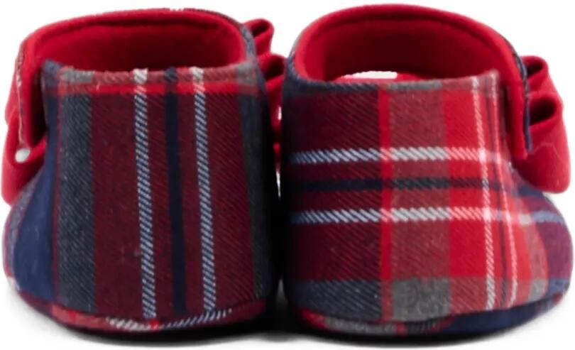 Colorichiari Ballerina's met tartan ruit en strikdetail Rood