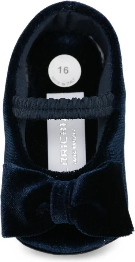 Colorichiari Fluwelen schoenen met strikdetail Blauw