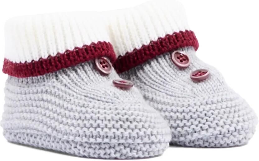 Colorichiari Gebreide schoenen met knoopdetail Grijs - Foto 3