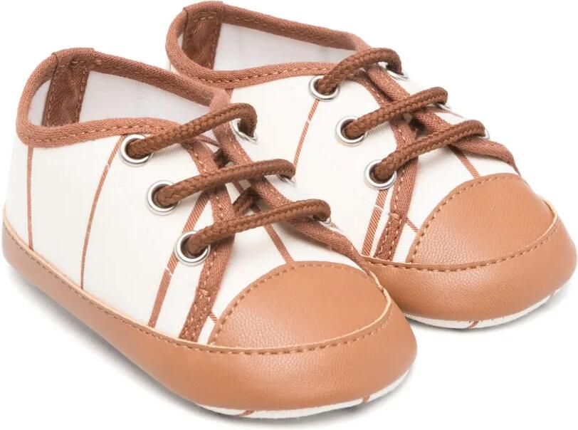 Colorichiari Gestreepte sneakers Beige