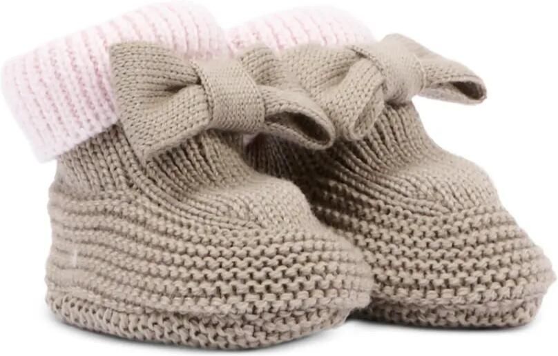 Colorichiari Slippers met strikdetail Beige
