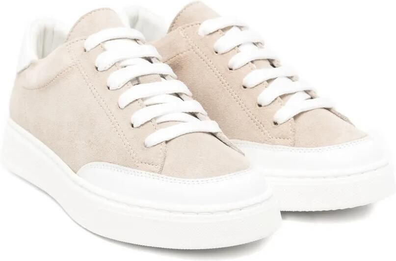 Colorichiari Sneakers met suède vlakken Beige