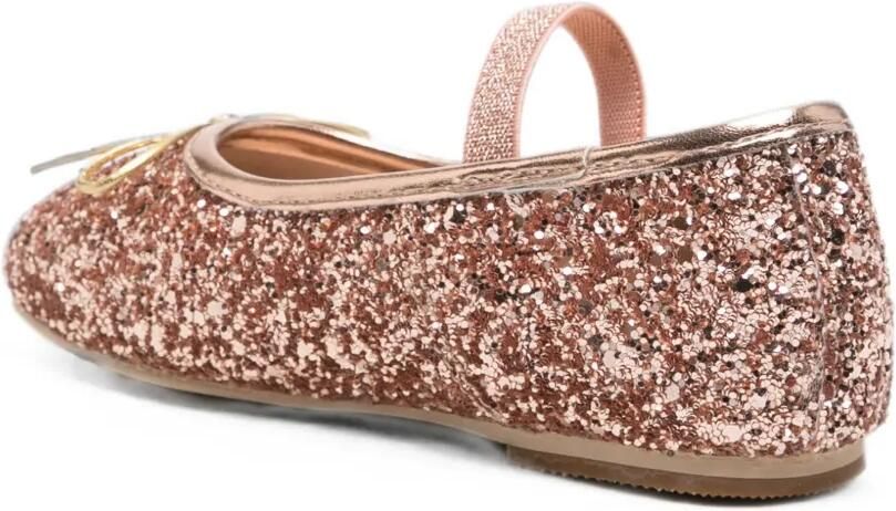 Colors Of California Ballerina's met glitter en strikdetail Roze - Foto 2