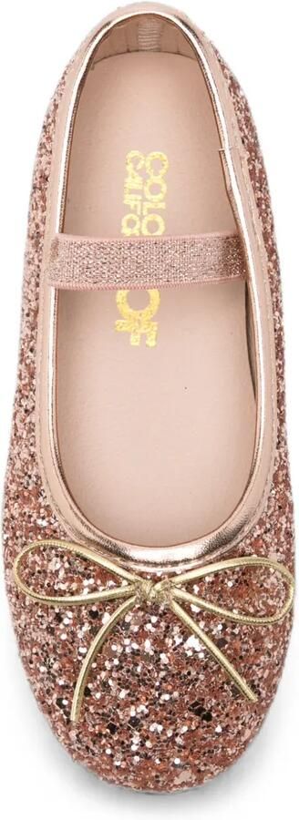 Colors Of California Ballerina's met glitter en strikdetail Roze - Foto 4