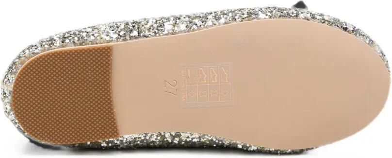 Colors Of California Ballerina's met glitter en strikdetail Zilver - Foto 4