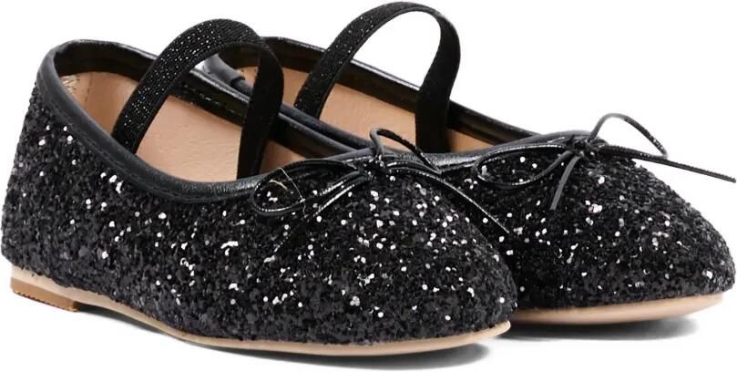 Colors Of California Ballerina's met glitterbandje Zwart