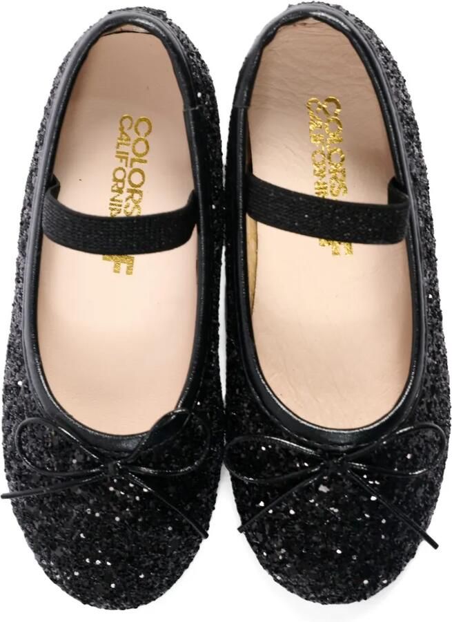 Colors Of California Ballerina's met glitterbandje Zwart - Foto 2