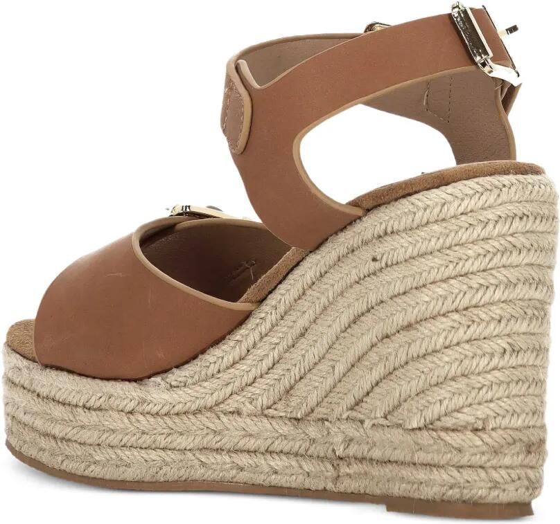 Colors Of California Capri sandalen met sleehak en gespdetail Bruin - Foto 3